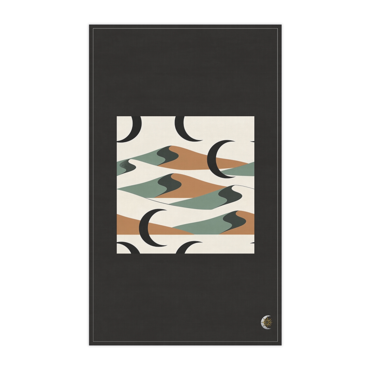 HD Crescent dunes forming a spacious staggered repeat 100% Cotton Twill Tea Towel