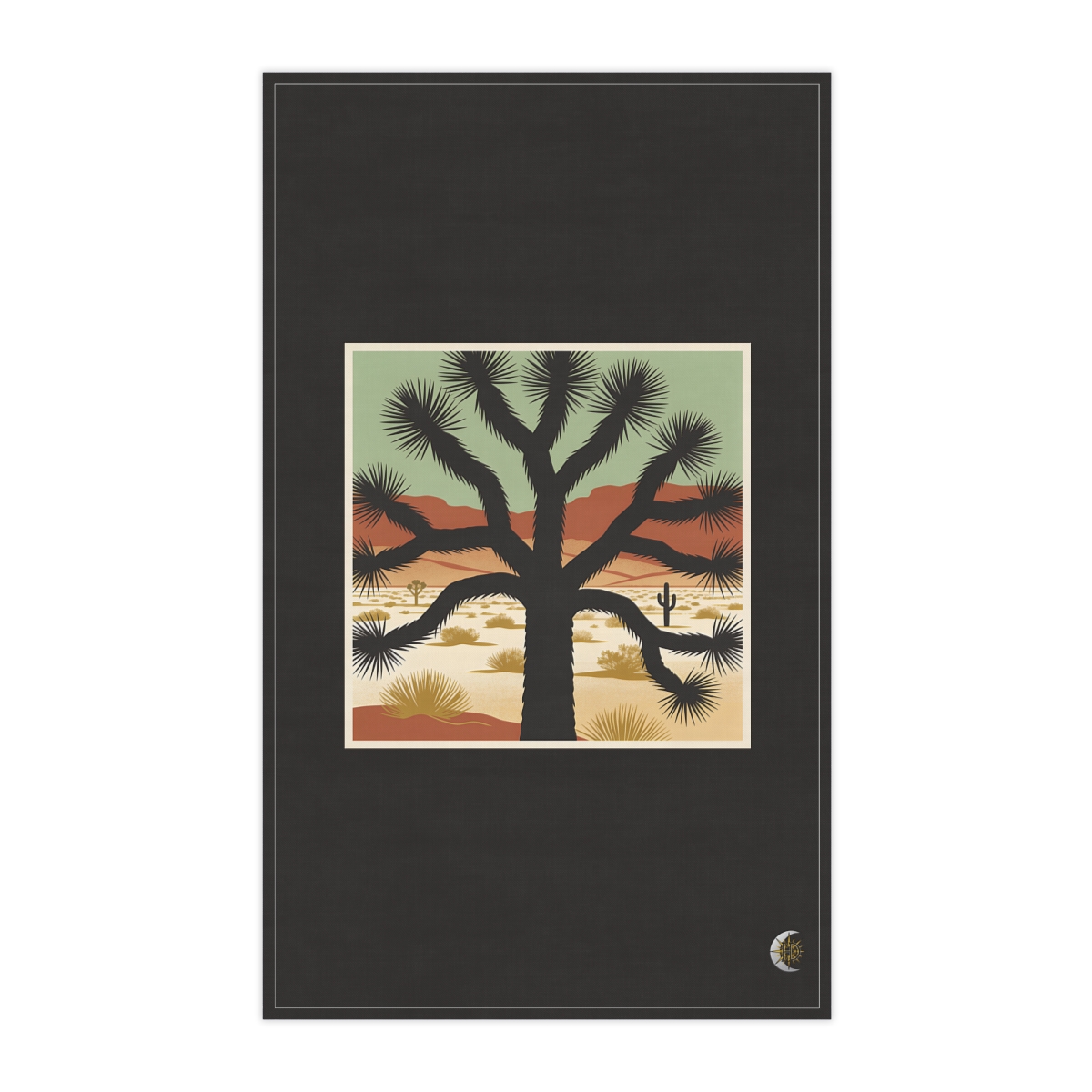 HD Joshua tree seen in a close radial growth study 100% Cotton Twill Tea Towel