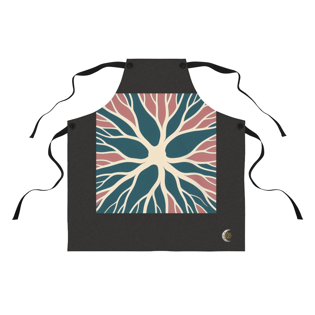 HD Fine root paths opening outward from an off-center quiet region Polyester Kitchen Apron