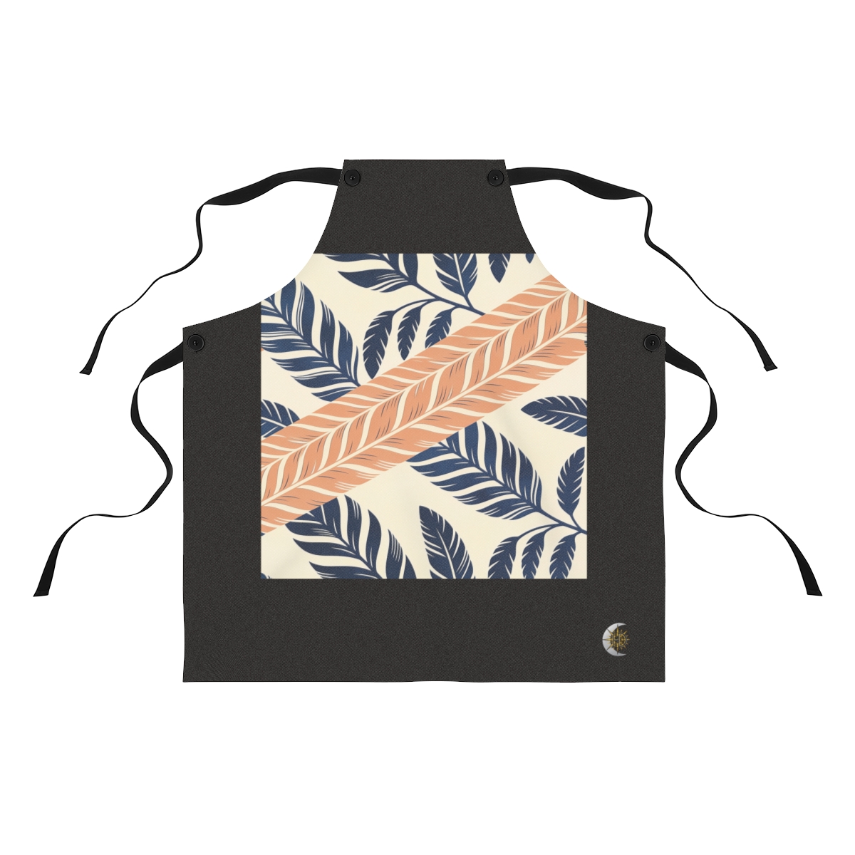 HD Feather-barb shapes gathering into a broad diagonal band Polyester Kitchen Apron