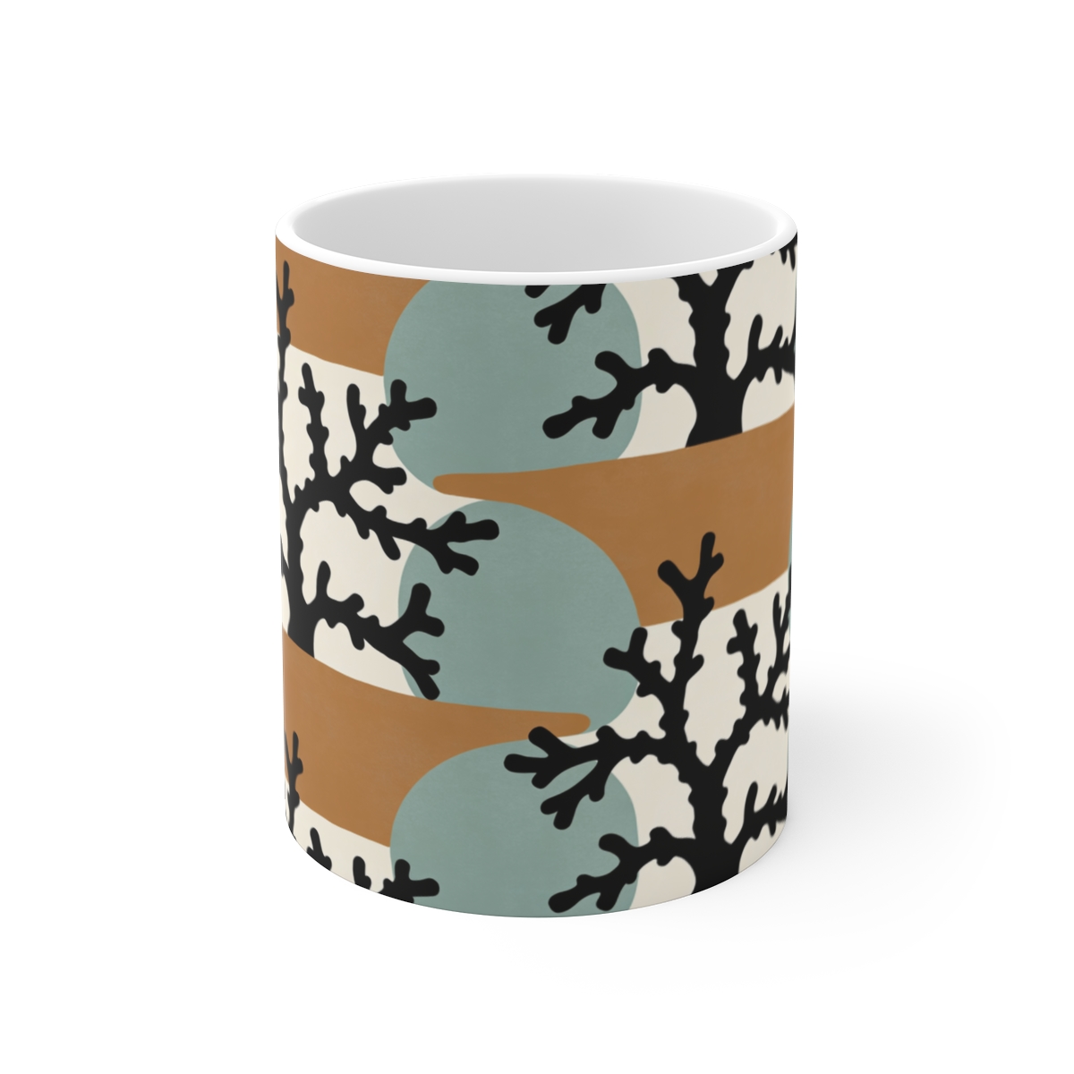 HD Coral-branch lattice forming a spacious staggered repeat Ceramic Mug 11oz