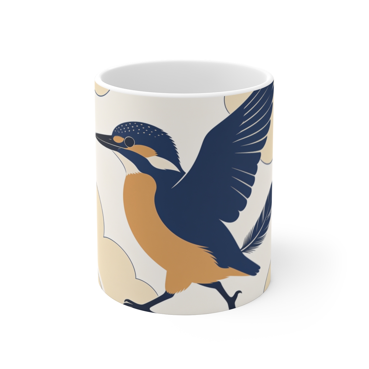 HD Kingfisher crossing the scene with one wing lifted Ceramic Mug 11oz