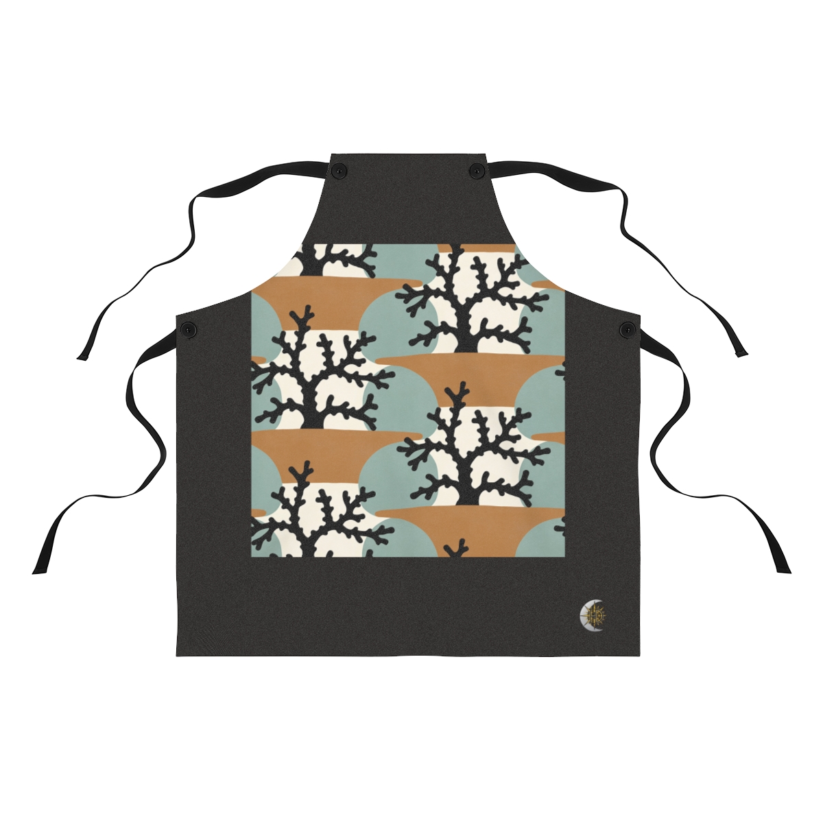 HD Coral-branch lattice forming a spacious staggered repeat Polyester Kitchen Apron