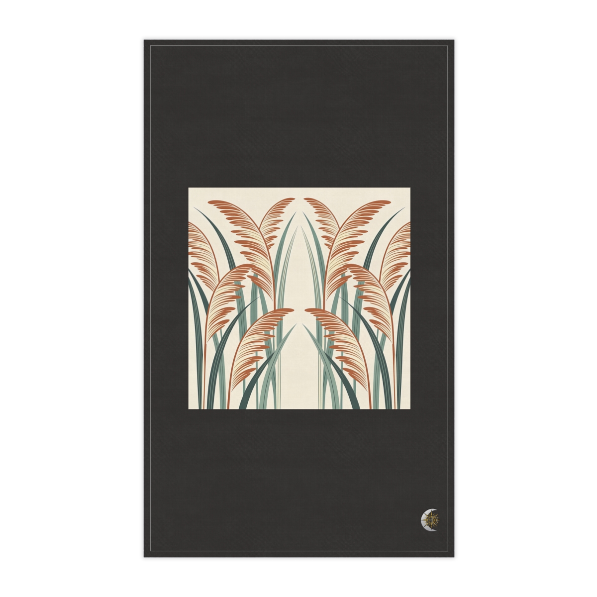HD Long reed curves alternating dense clusters with empty lanes 100% Cotton Twill Tea Towel