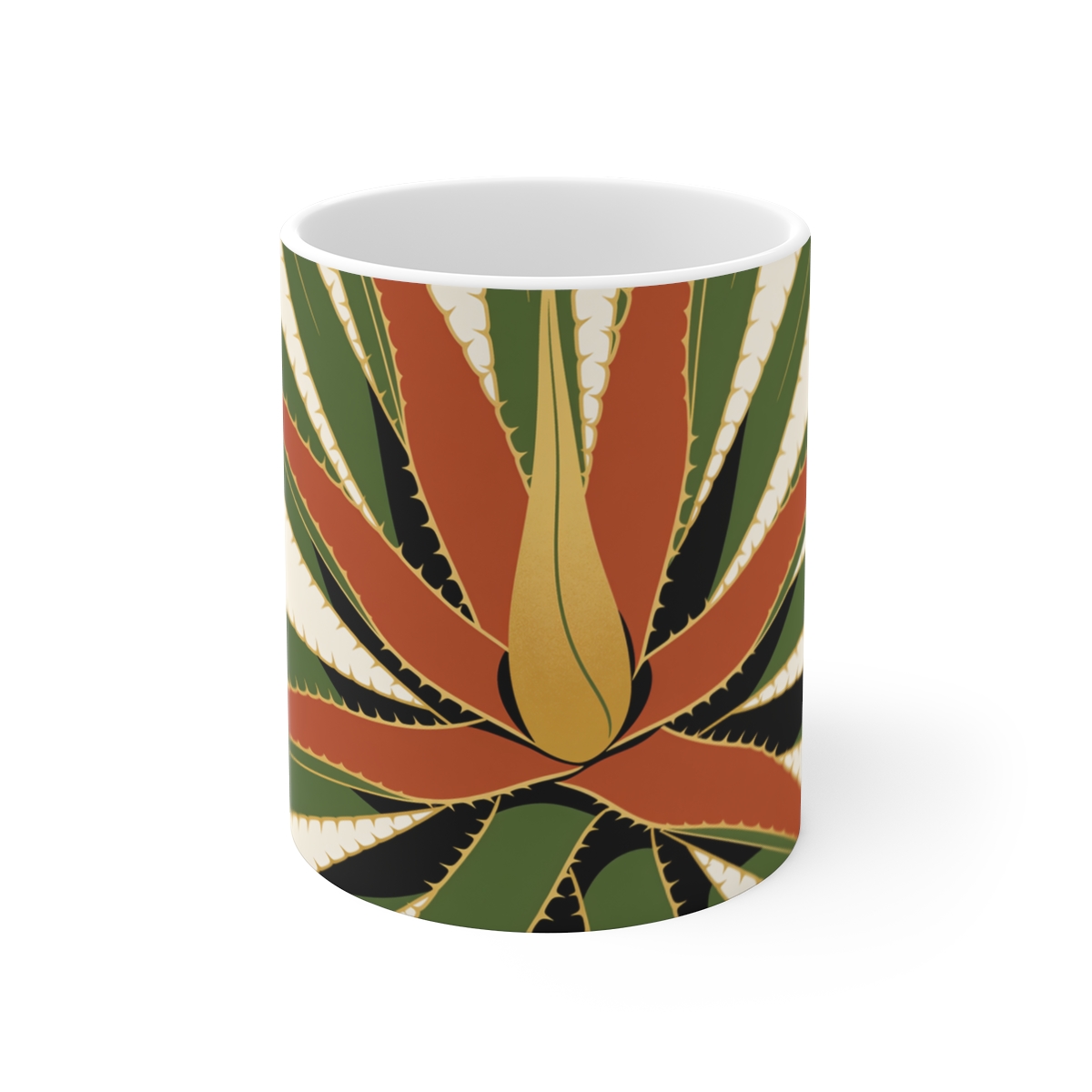 HD Desert spoon plant seen in a close radial growth study Ceramic Mug 11oz