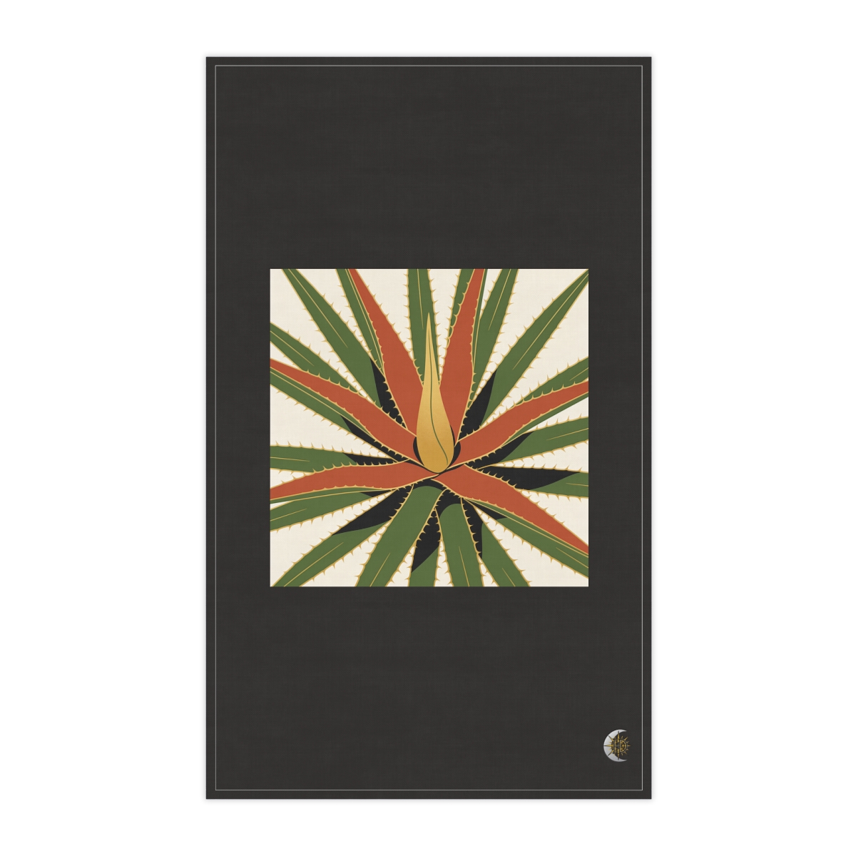 HD Desert spoon plant seen in a close radial growth study 100% Cotton Twill Tea Towel