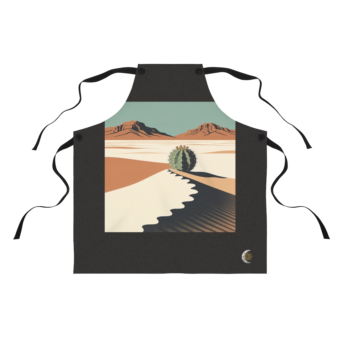HD Round euphorbia rising behind a scalloped dune Polyester Kitchen Apron