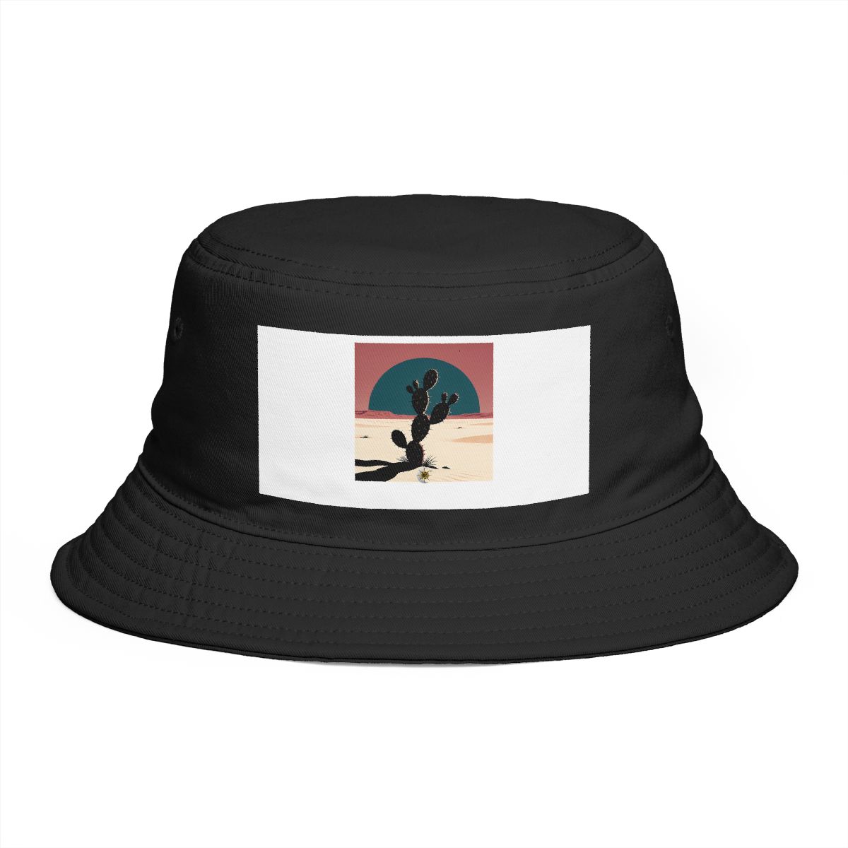 HD Prickly pear crossing a large semicircle of dusk sky Bucket Hat