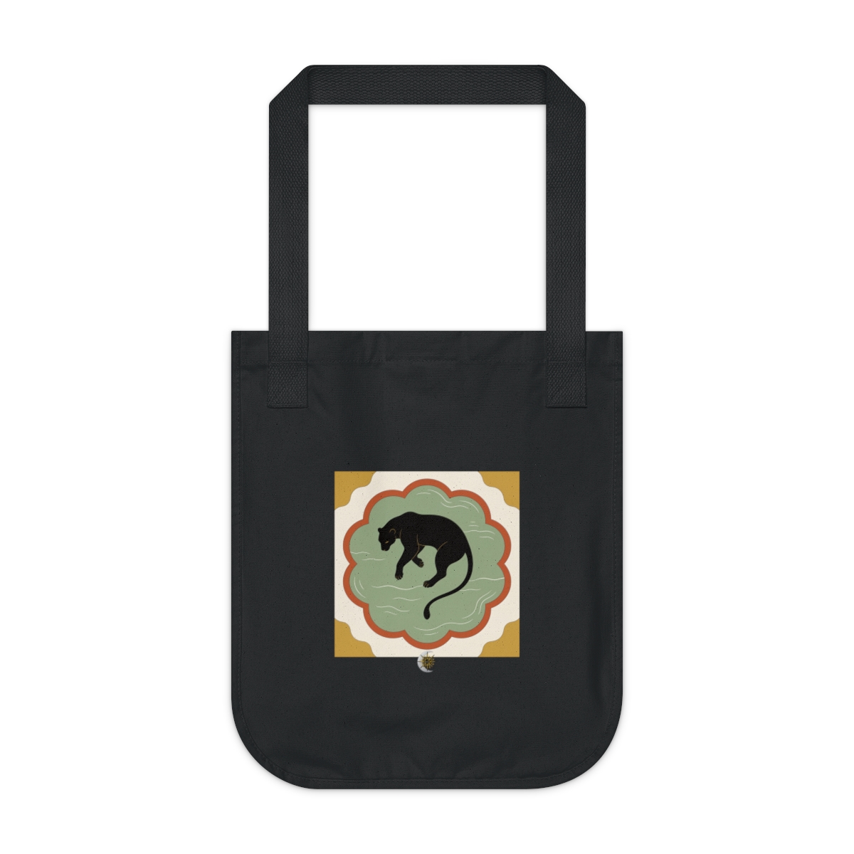 HD Scalloped tidal pool reduced to elegant interlocking cut-shape curves Organic Canvas Tote