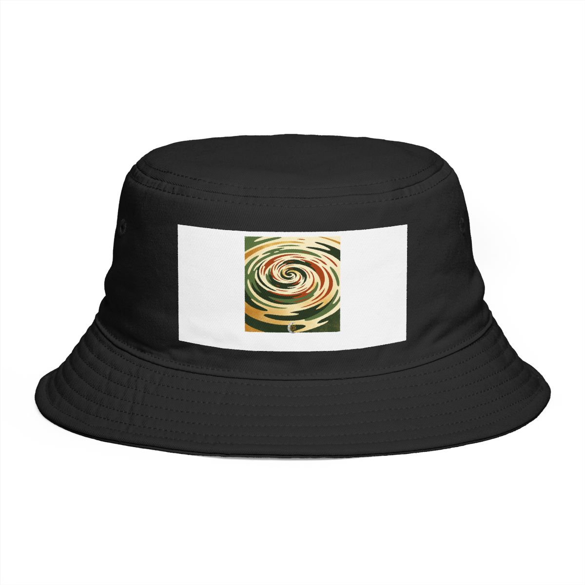 HD Spiral whirlpool reduced to elegant interlocking cut-shape curves Bucket Hat