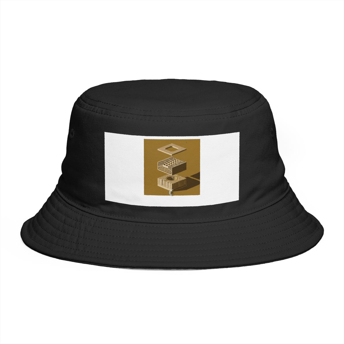 HD Ochre Lattice Bucket Hat