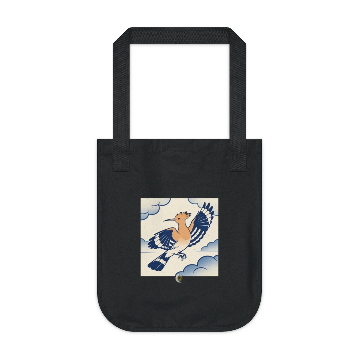 HD Hoopoe crossing the scene with one wing lifted Organic Canvas Tote