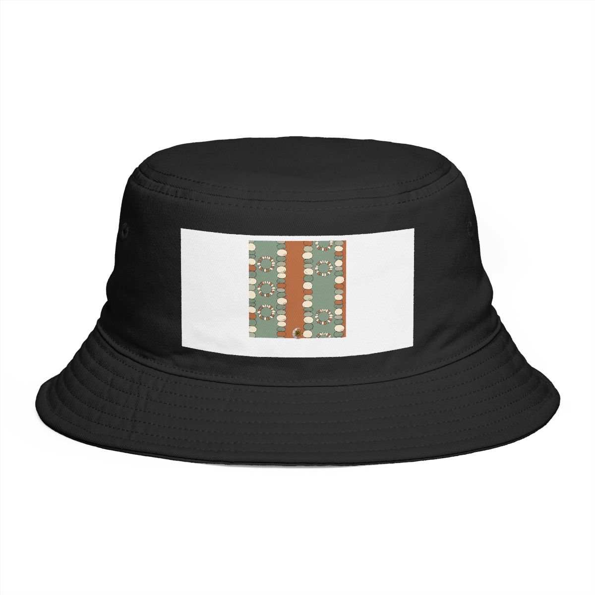 HD Pebble rings alternating dense clusters with empty lanes Bucket Hat