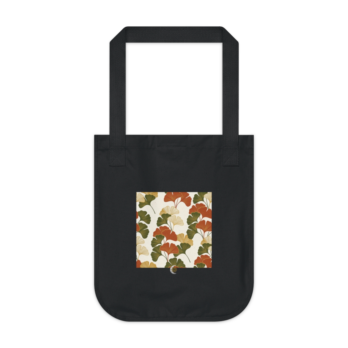 HD Ginkgo-like lobes alternating dense clusters with empty lanes Organic Canvas Tote