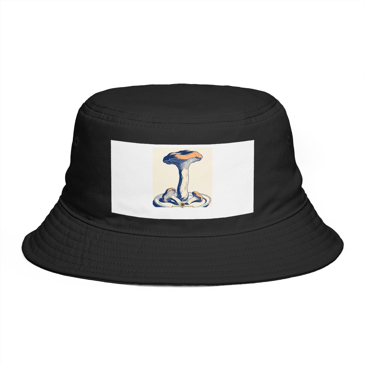 HD Chanterelles shown in a large cap-and-stem sectional study Bucket Hat