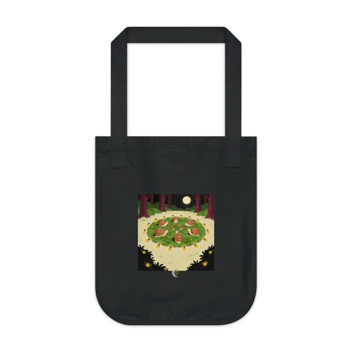 HD Firefly Snail Circle Organic Canvas Tote