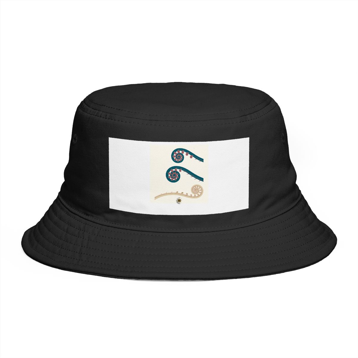 HD Fiddlehead cluster arranged as three distinct growth stages Bucket Hat