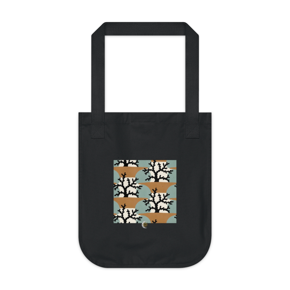 HD Coral-branch lattice forming a spacious staggered repeat Organic Canvas Tote