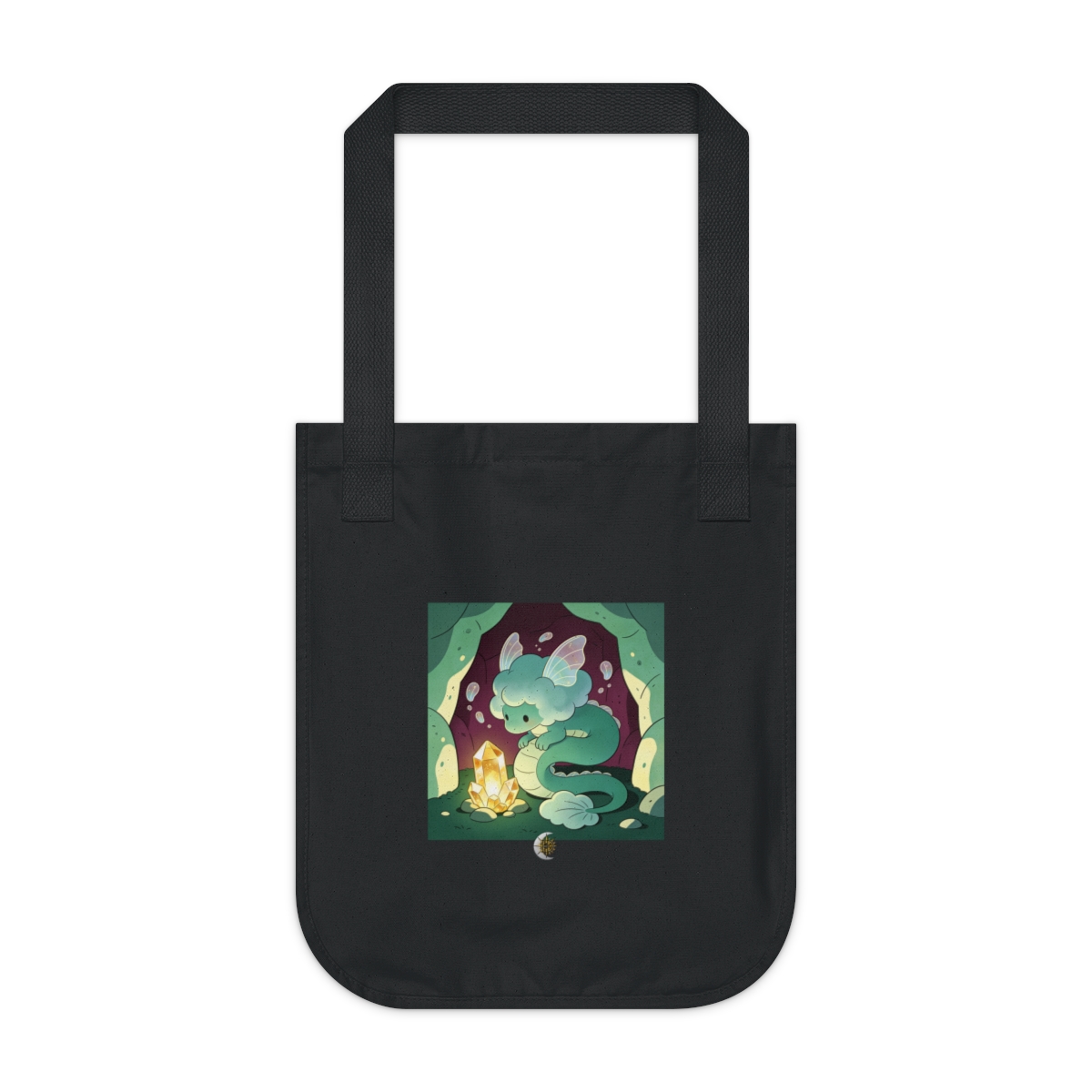 HD Cloud creature with floating fins curled beside a glowing mineral Organic Canvas Tote