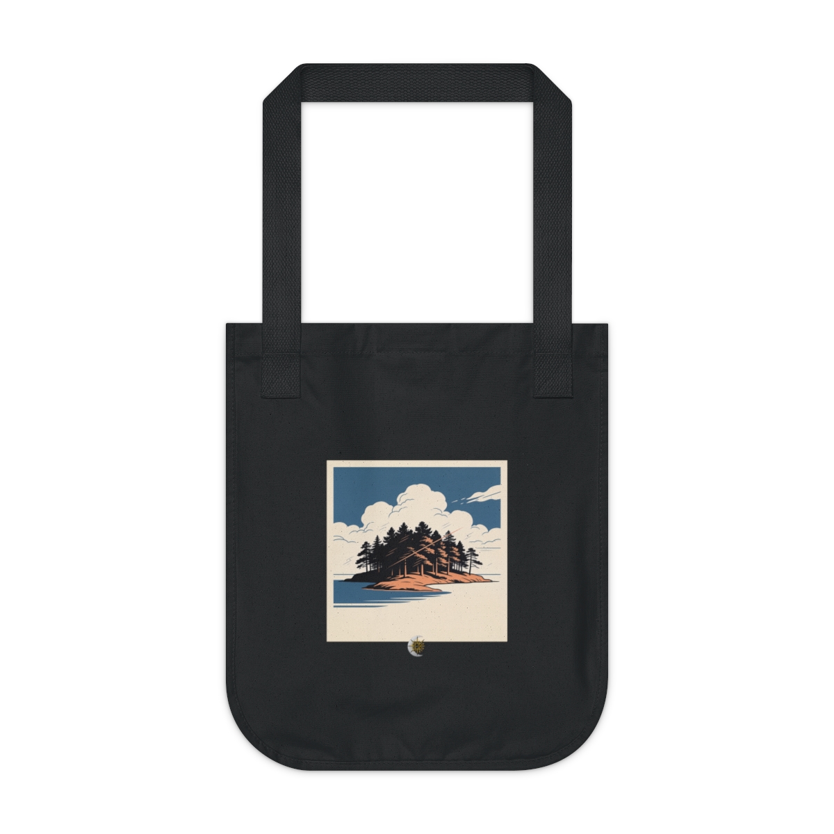 HD Wooded peninsula crossed by a gentle diagonal breeze Organic Canvas Tote