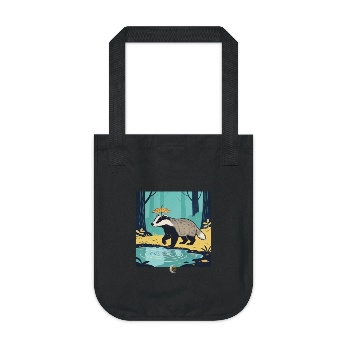 HD Rainy Day Badger Organic Canvas Tote