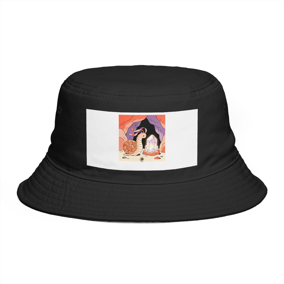 HD Shell creature with ribbon feelers curled beside a glowing mineral Bucket Hat