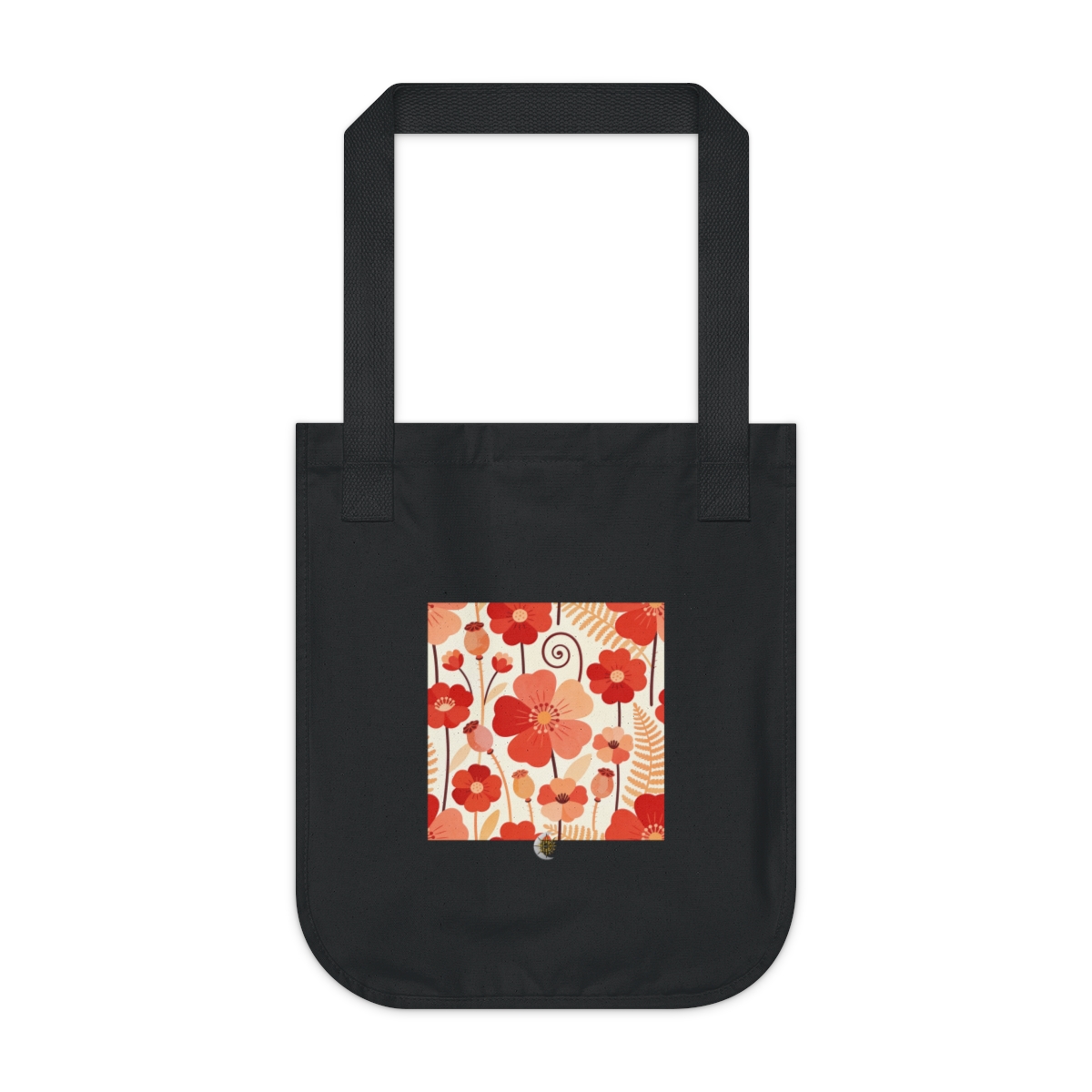 HD Layered meadow blossoms, seedpods and curling fern fronds Organic Canvas Tote