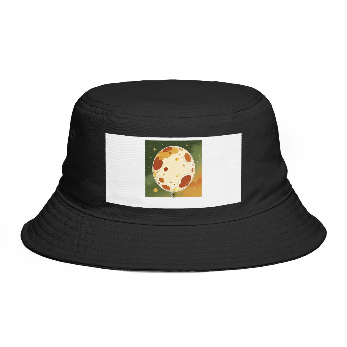 HD Oval nebula arranged as overlapping flat color shapes Bucket Hat