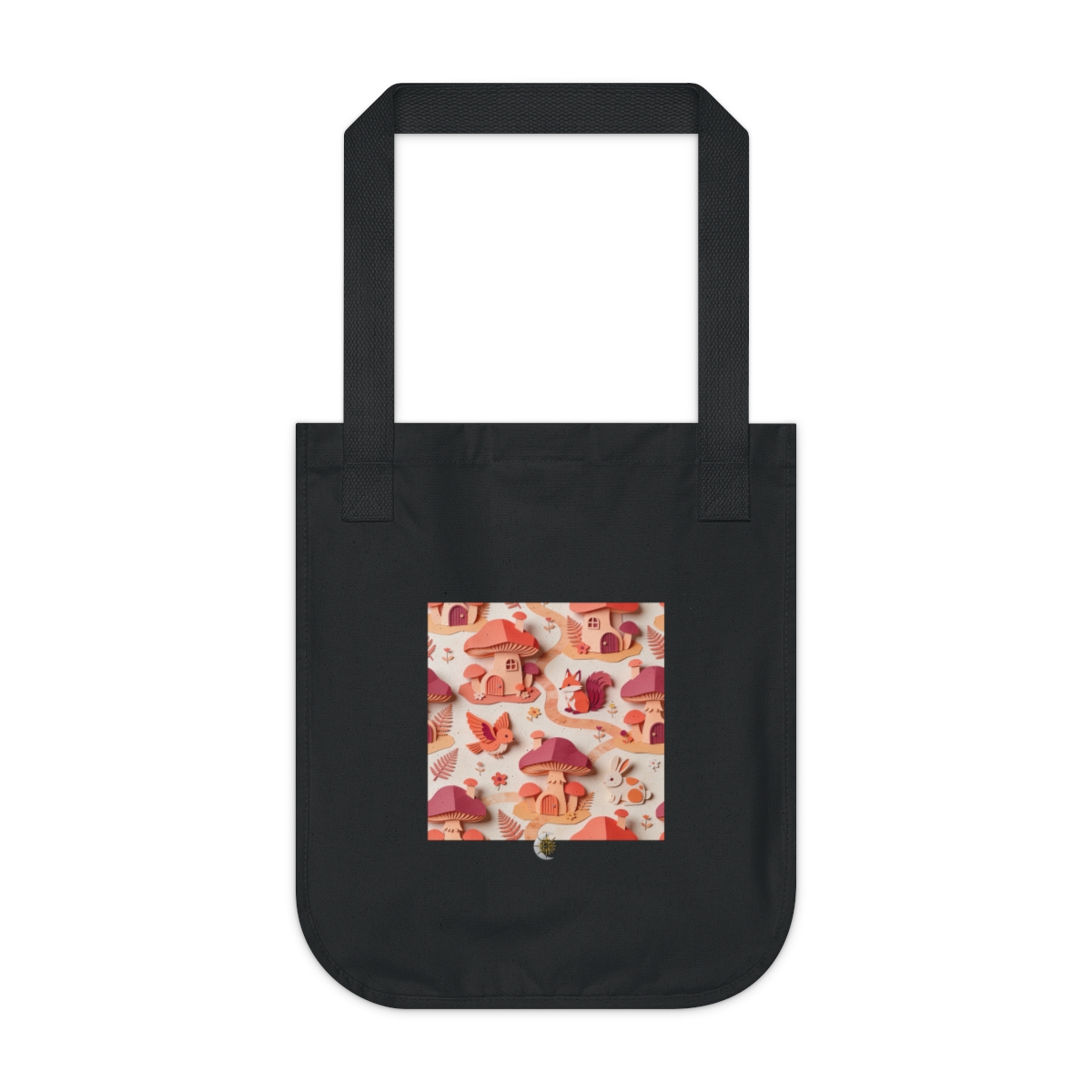 HD Welcoming mushroom village in an imaginary woodland without inhabitants Organic Canvas Tote