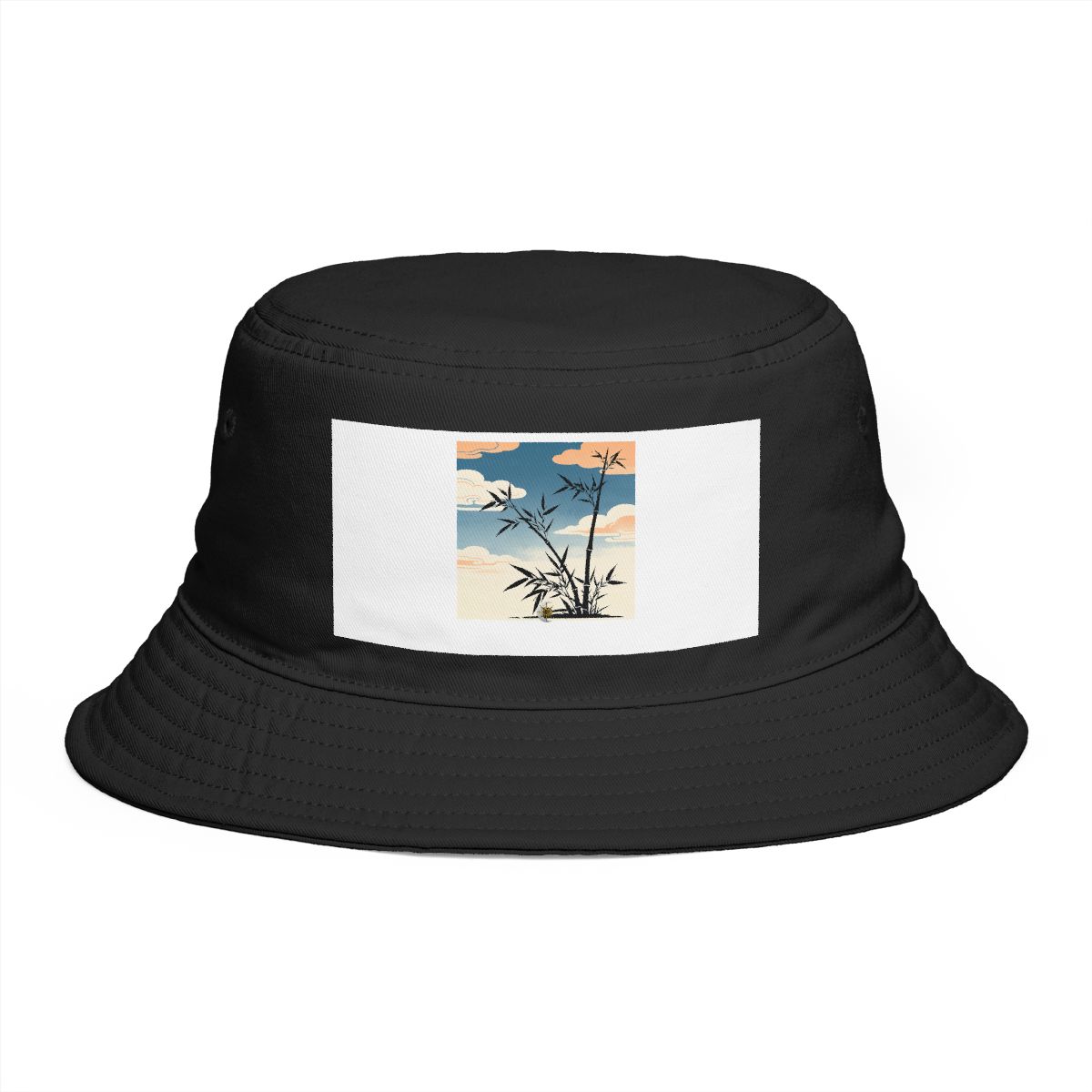 HD Bamboo grove crossed by a gentle diagonal breeze Bucket Hat