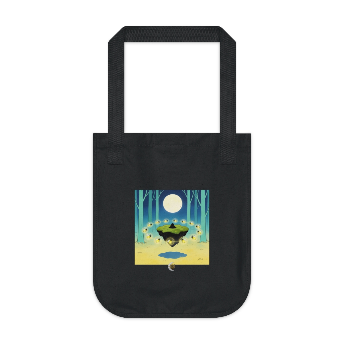 HD Firefly Moon Island Organic Canvas Tote