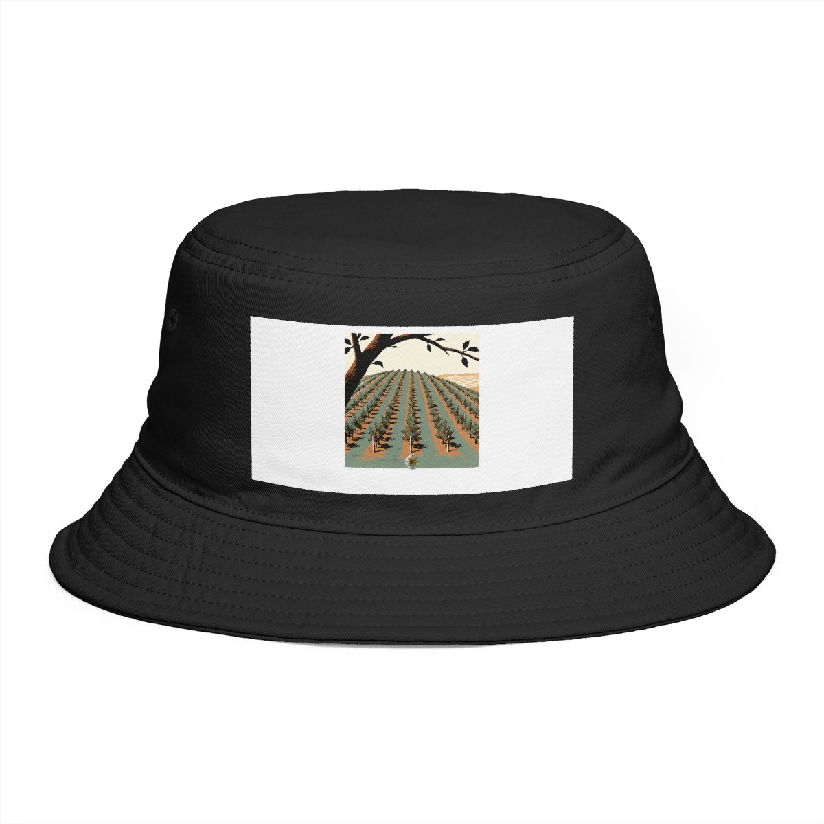 HD Orchard ridge framed by one foreground branch Bucket Hat