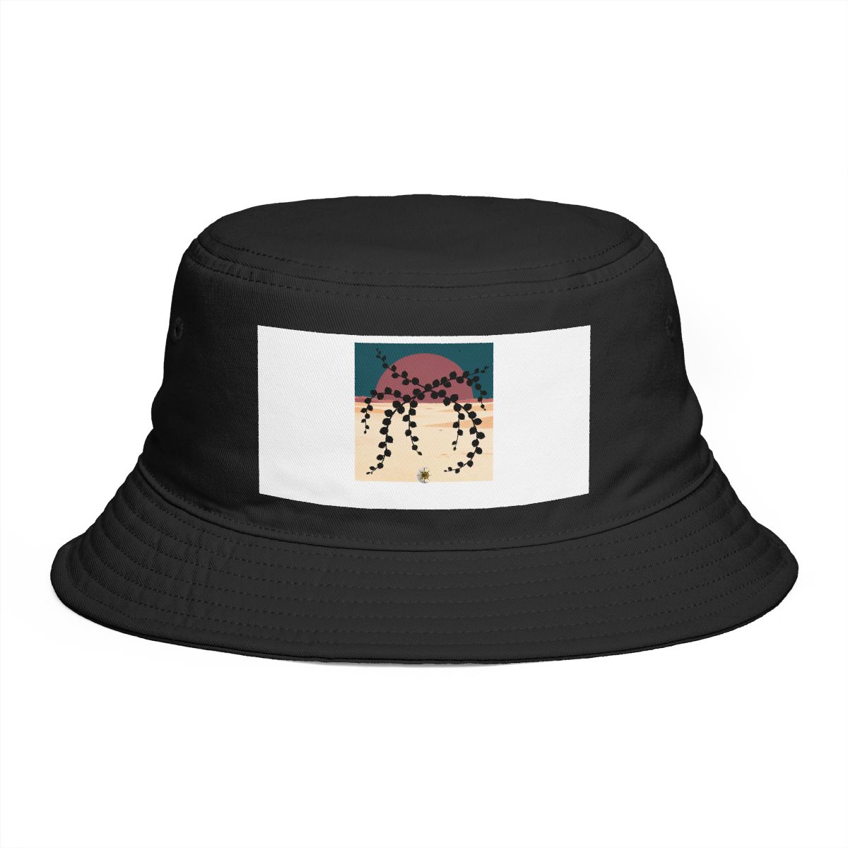 HD Trailing string-of-pearls plant crossing a large semicircle of dusk sky Bucket Hat