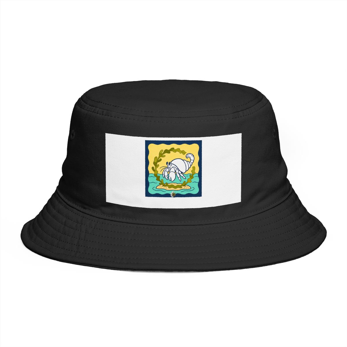 HD Hermit crab circling a floating kelp island Bucket Hat