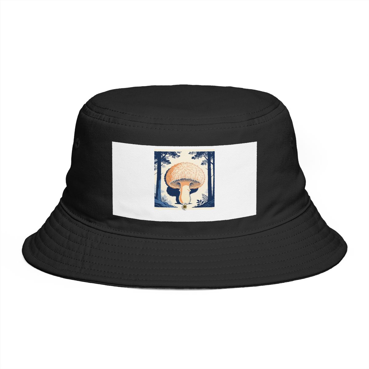 HD Lion's-mane fungus shown in a large cap-and-stem sectional study Bucket Hat