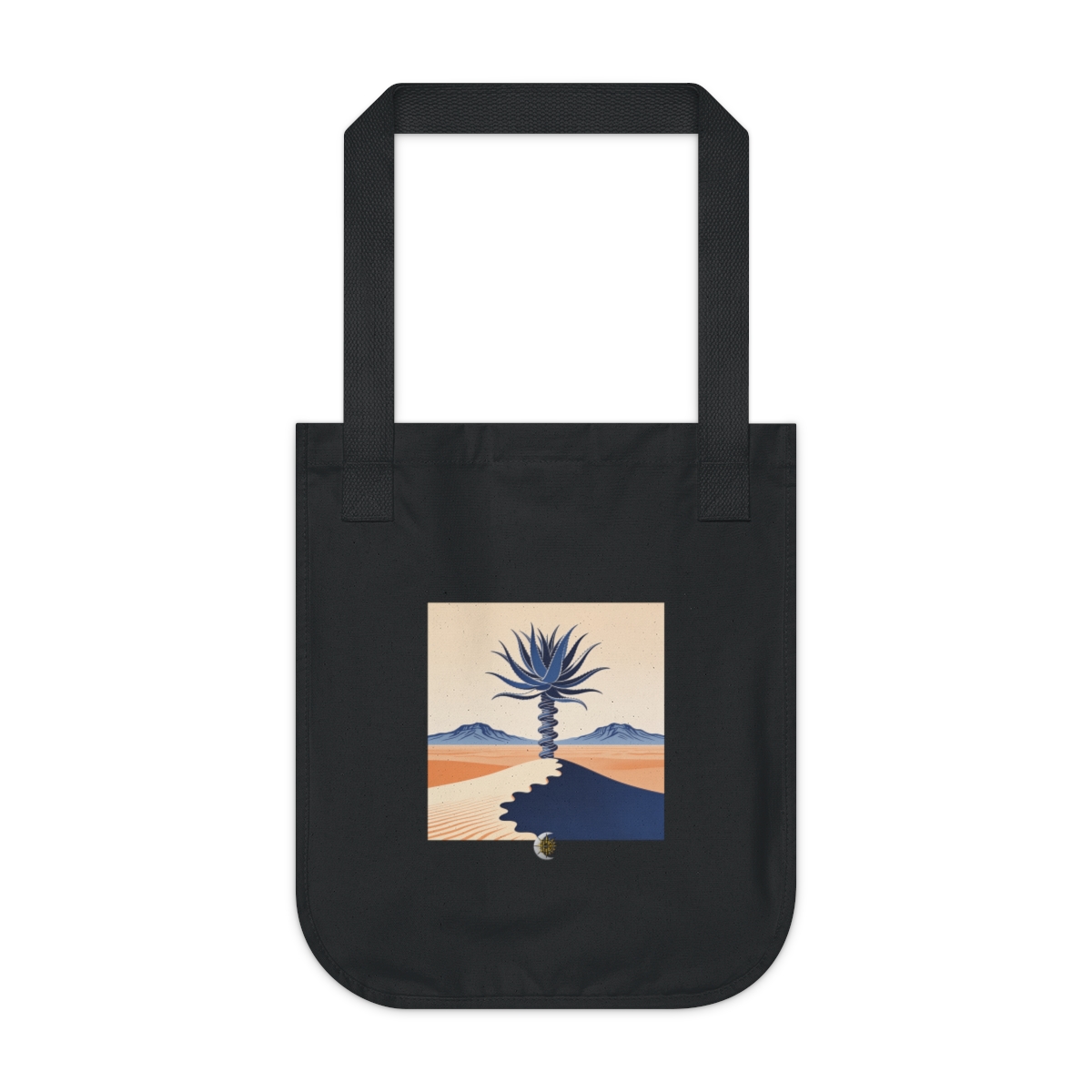 HD Spiral aloe rising behind a scalloped dune Organic Canvas Tote