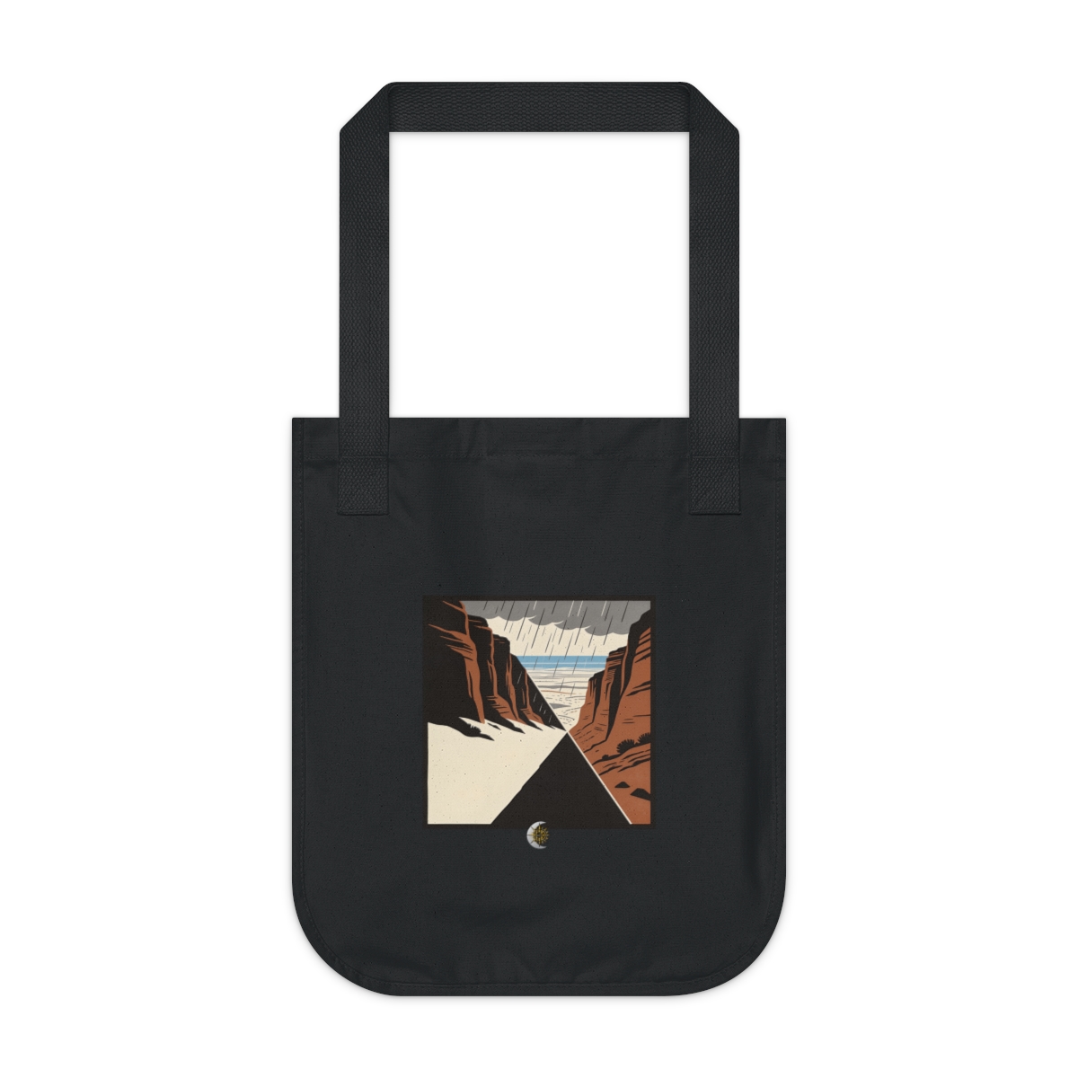 HD Slot canyon dividing the image along a steep diagonal Organic Canvas Tote