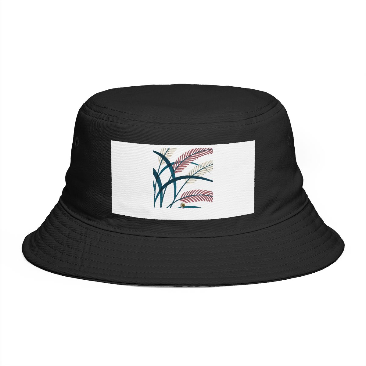 HD Long reed curves opening outward from an off-center quiet region Bucket Hat
