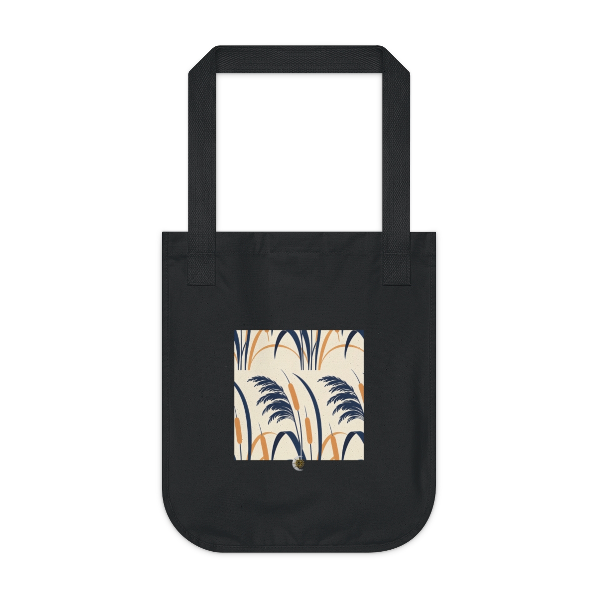 HD Long reed curves forming a spacious staggered repeat Organic Canvas Tote
