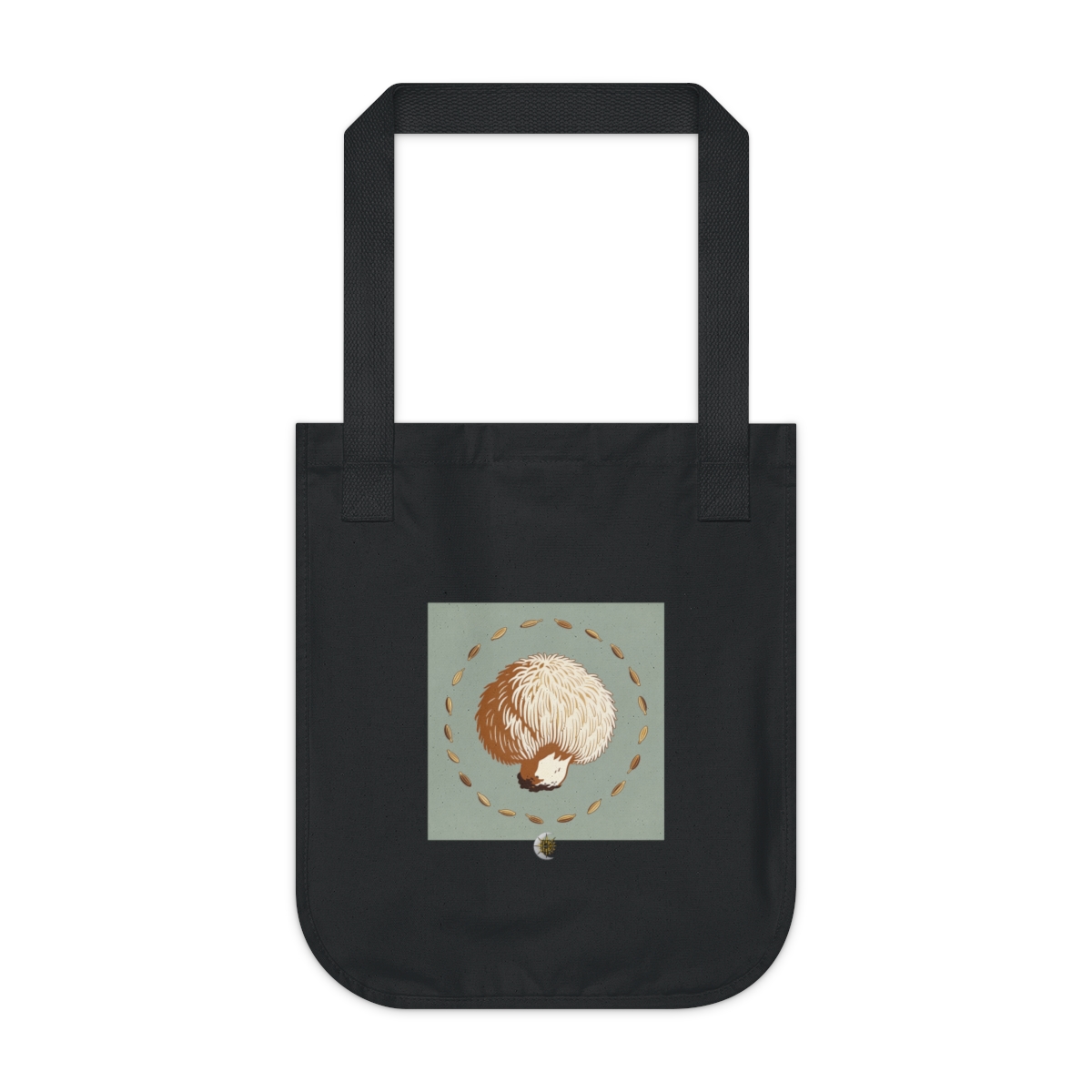 HD Lion's-mane fungus surrounded by an arc of scattered seeds Organic Canvas Tote