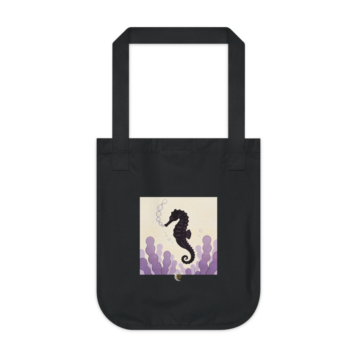 HD Sea slug chasing a looping chain of bubbles Organic Canvas Tote