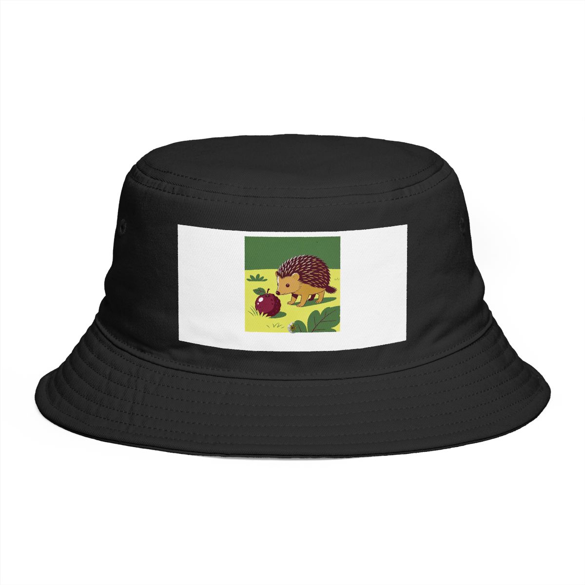 HD Hedgehog investigating an oversized berry Bucket Hat
