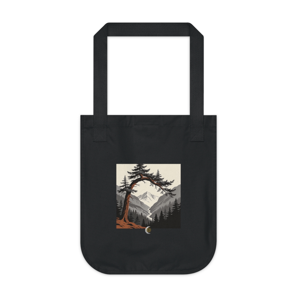 HD Alpine Pine Arch Organic Canvas Tote
