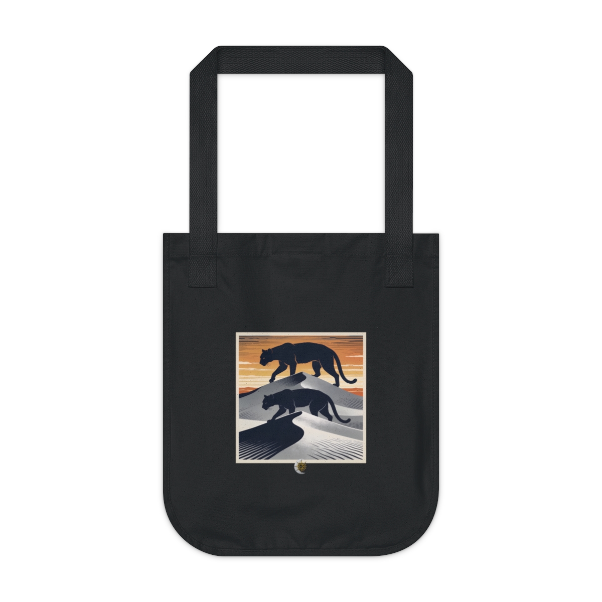 HD Dune crest reduced to three interlocking silhouette layers Organic Canvas Tote