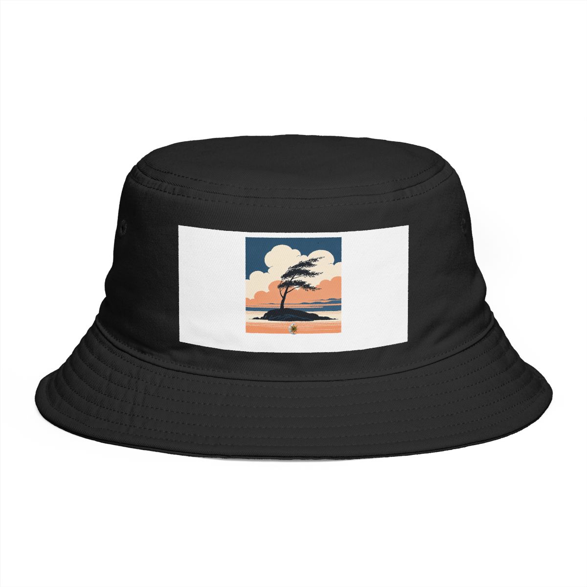 HD Island with one tree crossed by a gentle diagonal breeze Bucket Hat