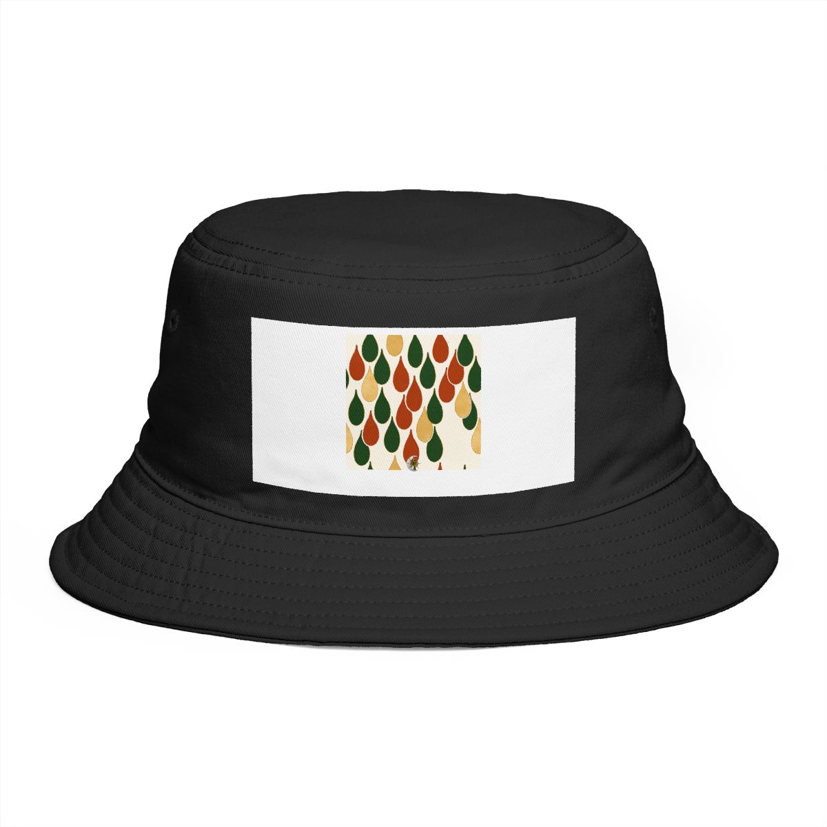 HD Uneven raindrop ovals alternating dense clusters with empty lanes Bucket Hat