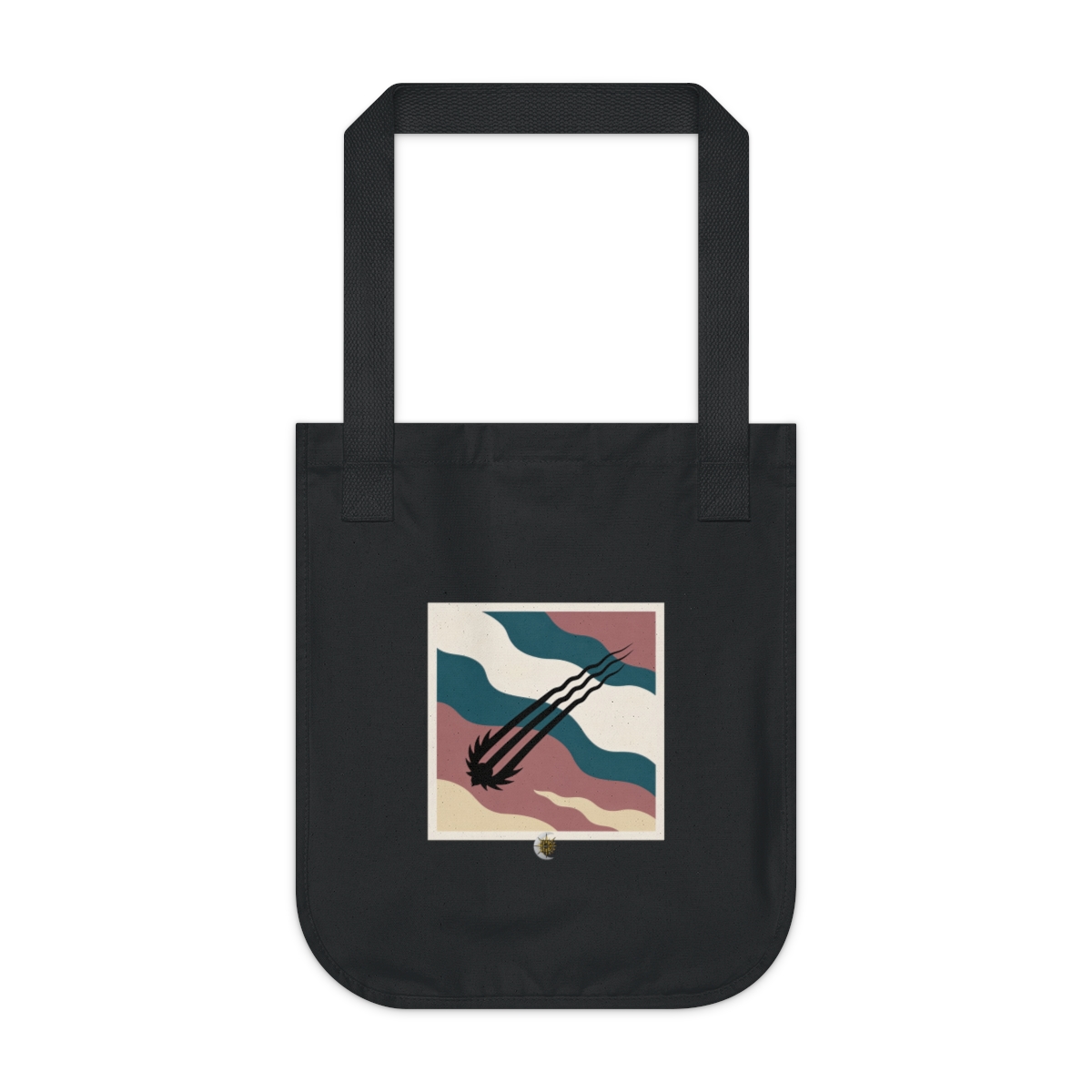 HD Ribbon-tailed comet crossed by three parallel wave lines Organic Canvas Tote