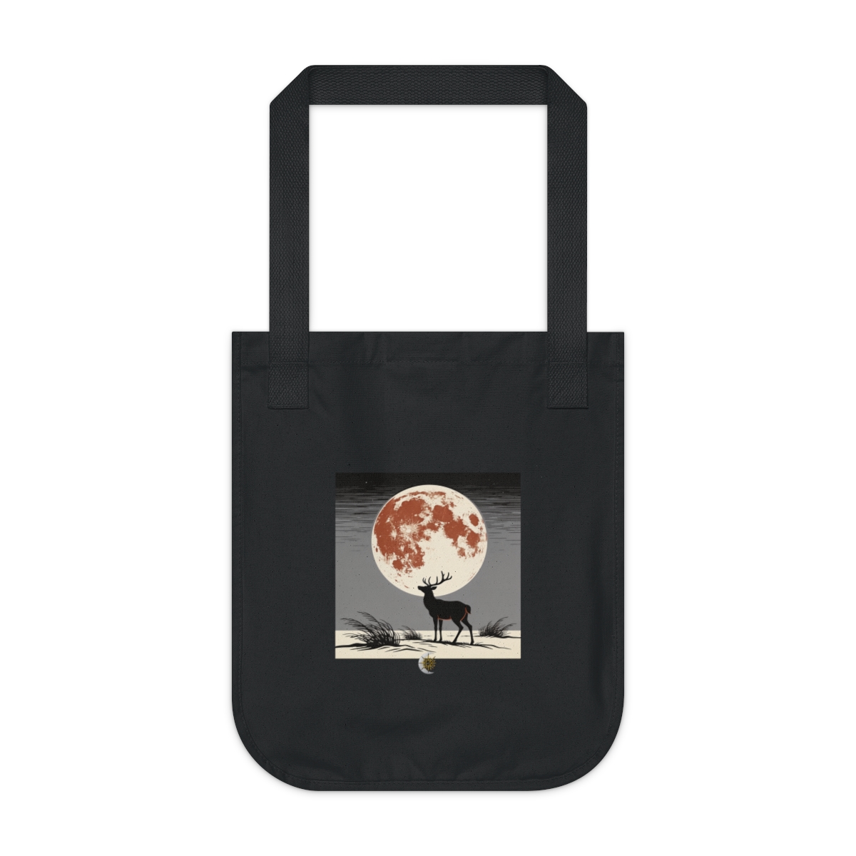 HD Copper Moon Stag Organic Canvas Tote