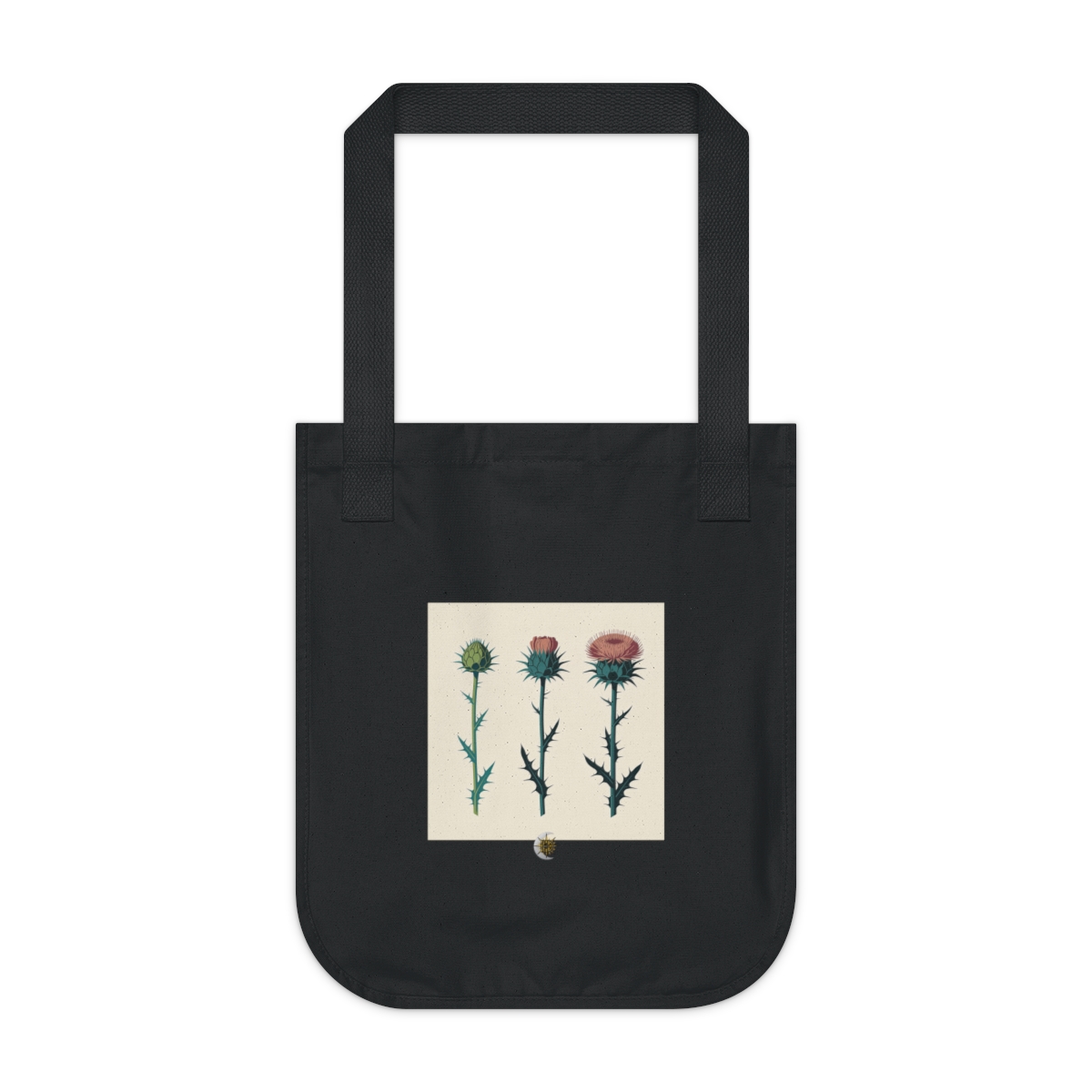 HD Thistle crown arranged as three distinct growth stages Organic Canvas Tote