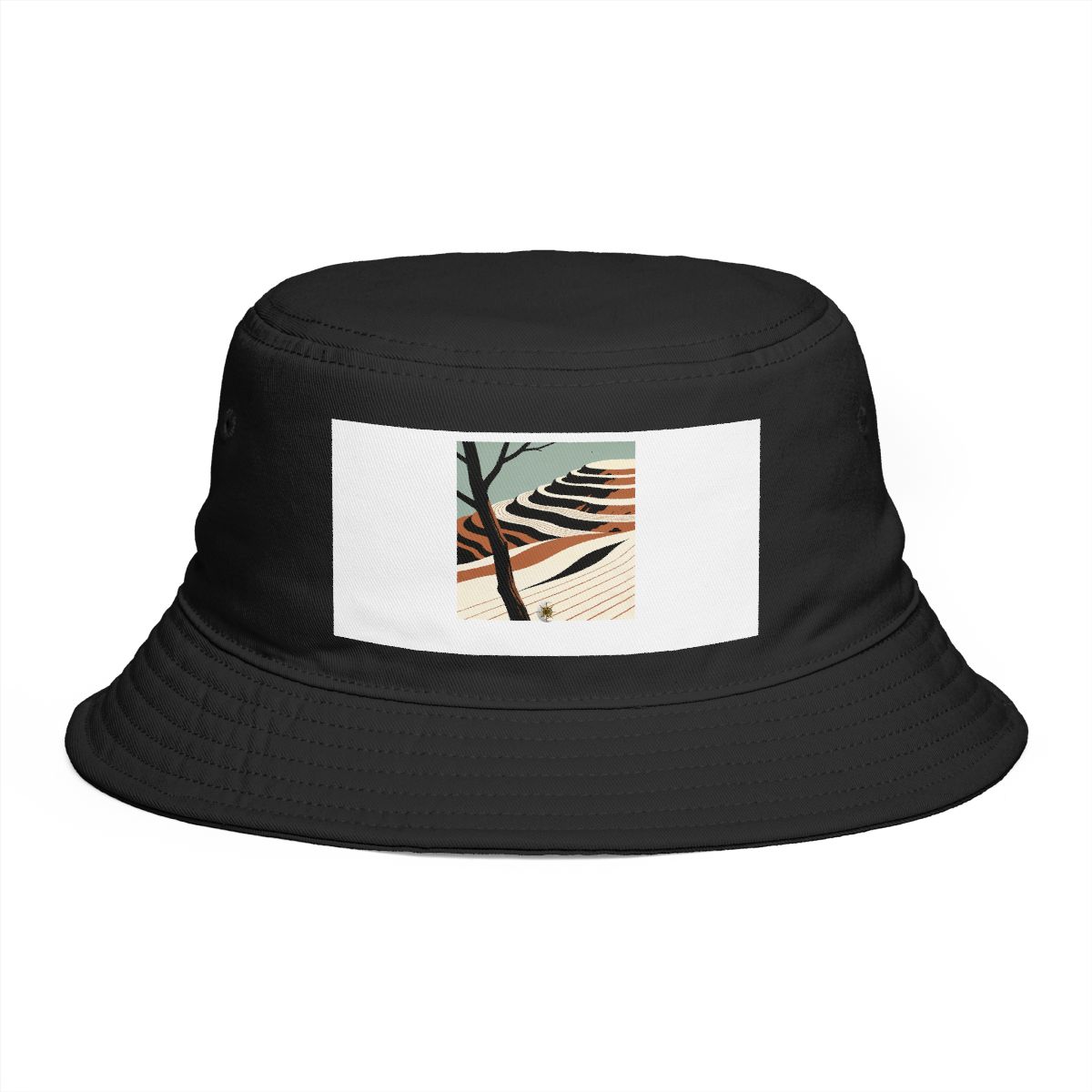 HD Terraced hillside framed by one foreground branch Bucket Hat